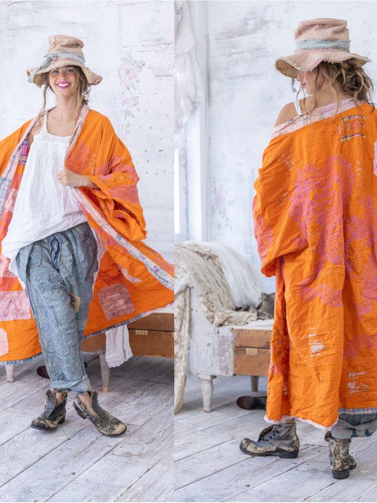 Magnolia Pearl Jackets & Blazers - Magnolia Pearl Dharma Dragon Embroidered Kimona Jacket 809 Marmalade